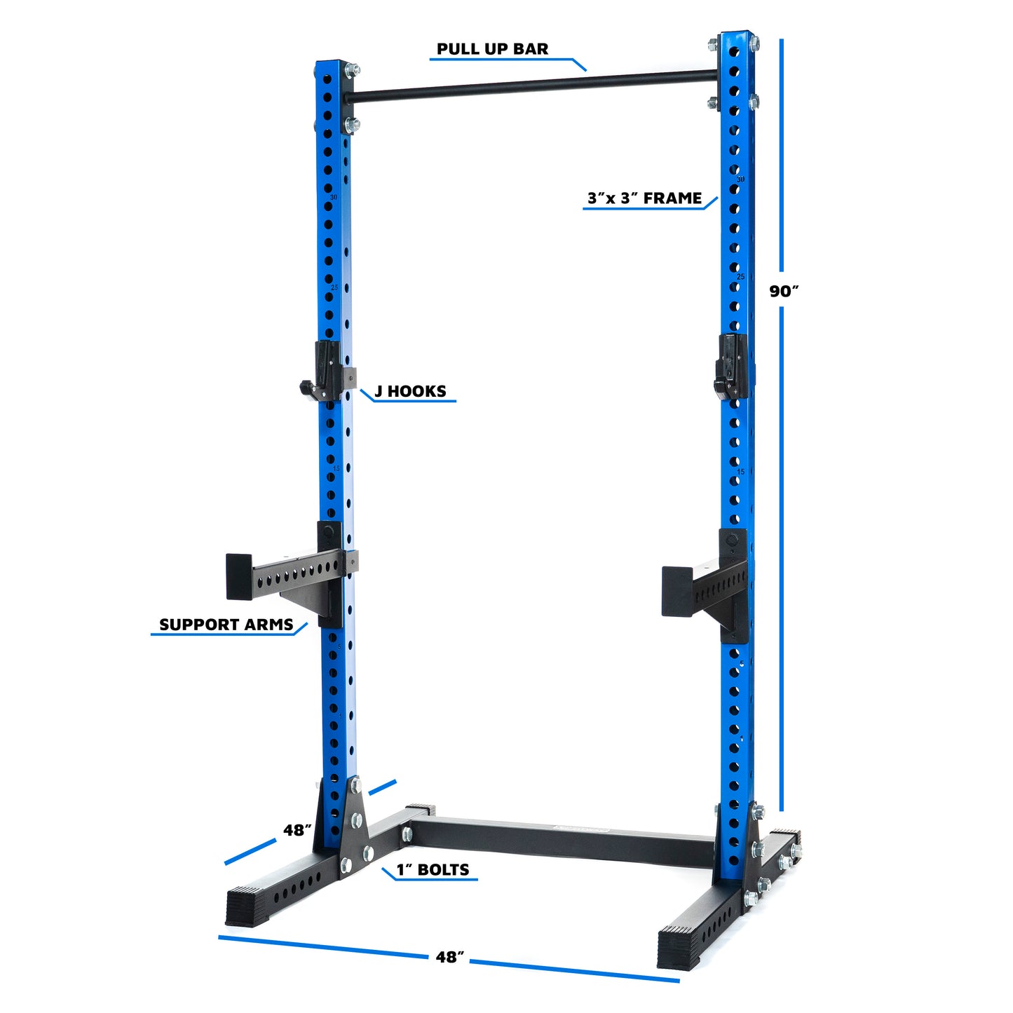 FitWay Equip. HALF RACK WITH SPOTTER ARMS