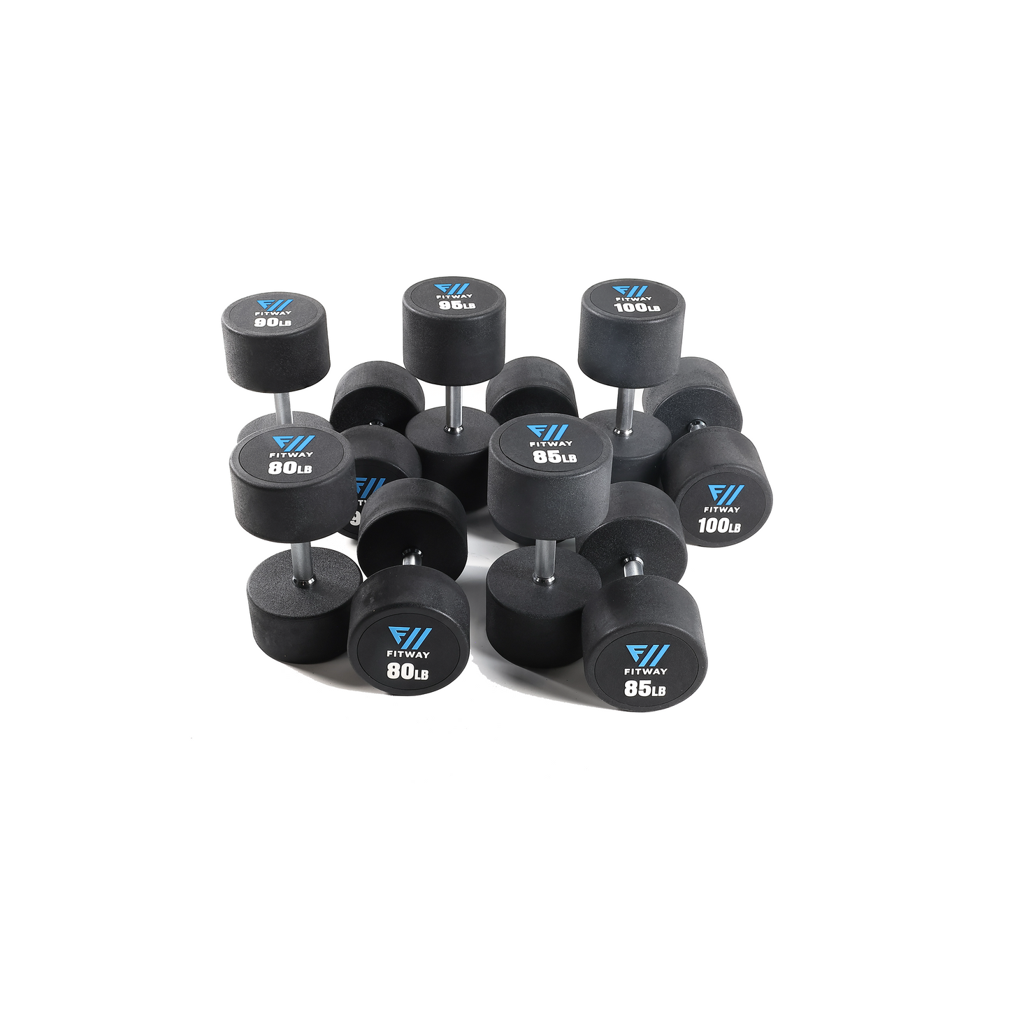 Fitway Pro Commercial Dumbbells 80-100LB Set