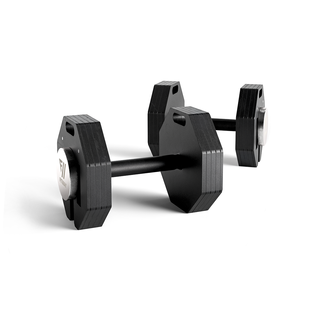 FITWAY 50lb Adjustable Dumbbells